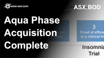 BOD: Aqua Phase Acquisition Complete