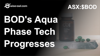 BOD making progress with Aqua Phase tech