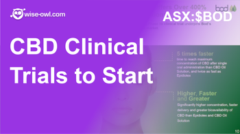BOD: Clinical trials set to begin on chemist-available, cannabis insomnia treatment