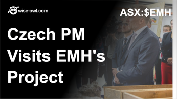Czech Prime Minister on site at EMH’s lithium project