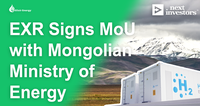 EXR Signs Hydrogen MoU with Mongolian Ministry of Energy while Three Drill Rigs Continue Gas Search