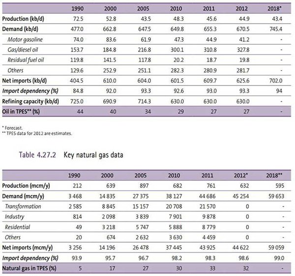 Energy demand and supply projections for Turkey