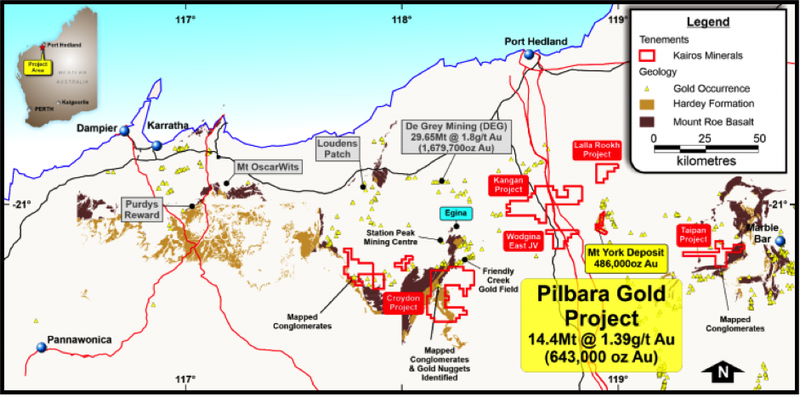 The Pilbara Gold Project includes the 486,000 ounce Mt York deposit accounting for much of the resource.
