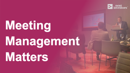 Meeting management matters: In person catch ups with GAL, DXB and LRS