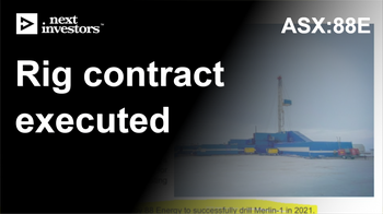 88E rig contract executed - flow test later this year/early 2024