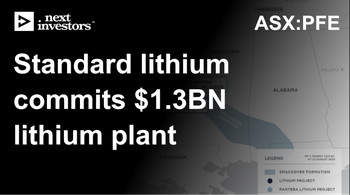 PFE:Standard lithium commits $1.3B to lithium plant at Smackover