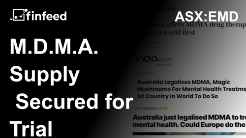 EMD secures MDMA supply for trial
