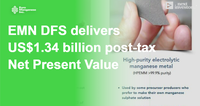 EMN DFS delivers US$1.34 billion post-tax Net Present Value