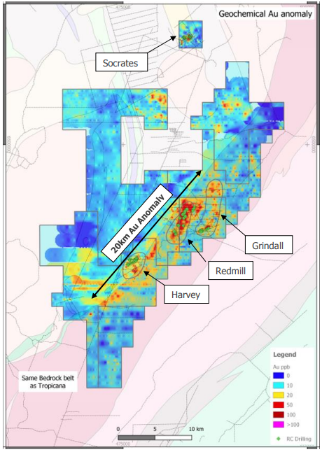 Nelson has three new prospects within the Woodline Project, which is in gold territory.