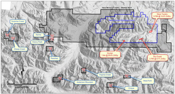  Red Mountain Project tenement outline on terrain map